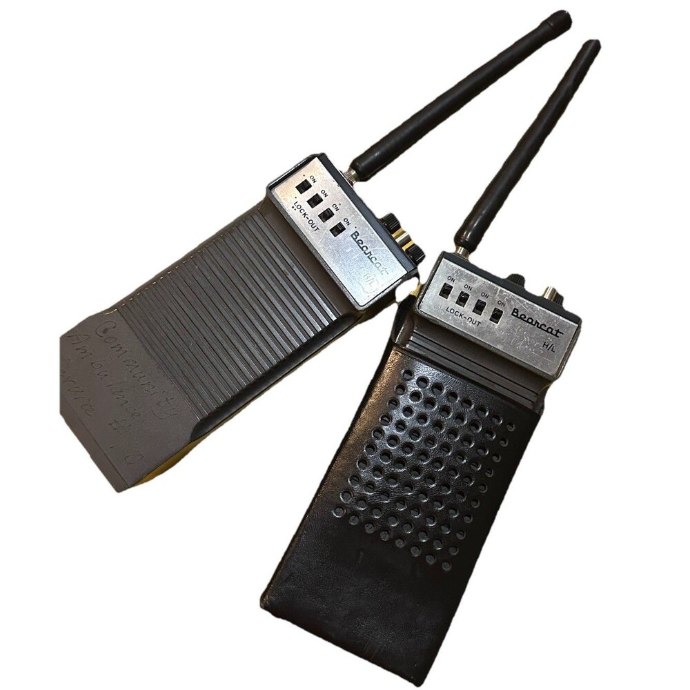 Vintage Bearcat SP-H/L Scanner Radios Pair w/ Case Made in Japan Untested
